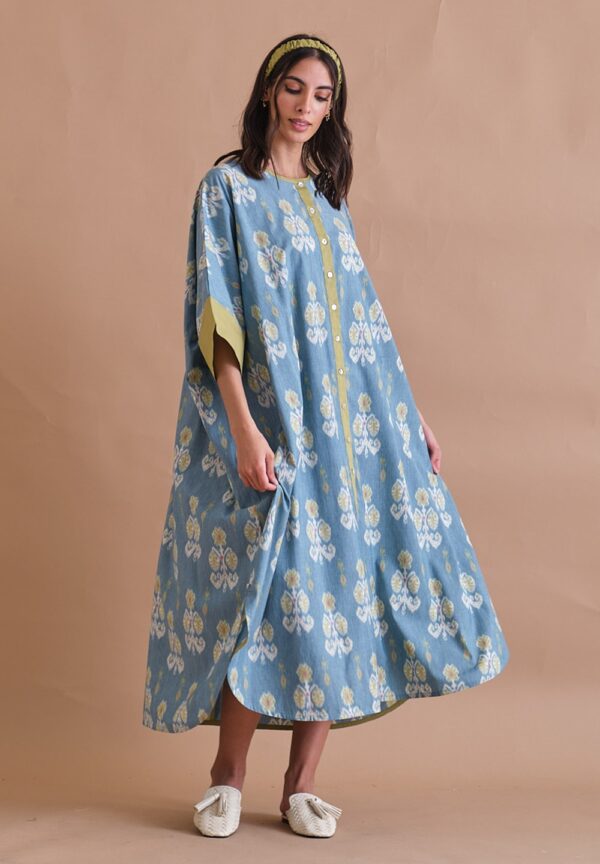 Gray Light cotton kaftan - Image 2